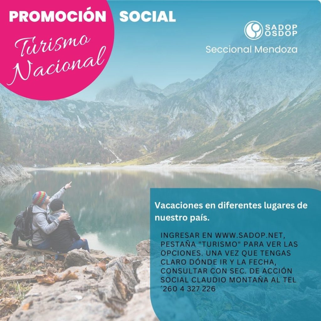 Turismo Nacional - Promoción Social SADOP Mza